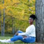 Senior portraits at The State Arboretum of Virginia